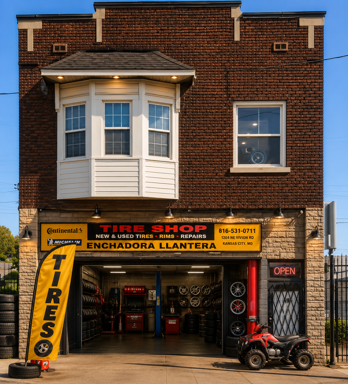 Juan's Tire Shop exterior on East Truman Road